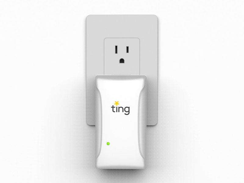 Ting device plugged into outlet