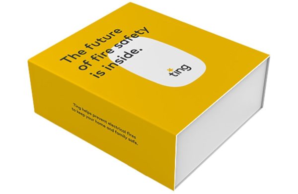 Close up of a Ting product in branded box