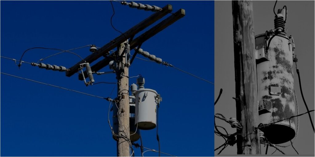 Pole-mounted distribution transformers