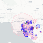 map of power grid events in southern California