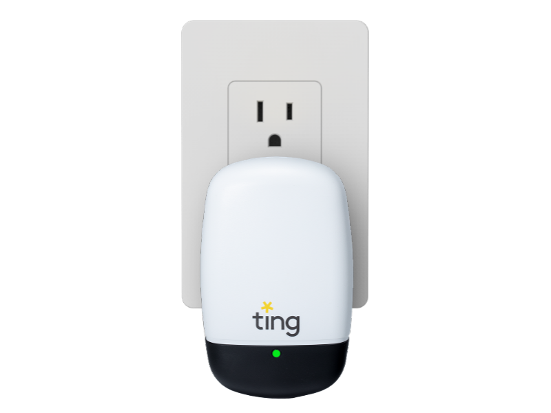 Ting device plugged into outlet