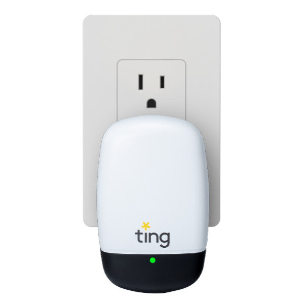 v3 sensor in outlet Ting device plugged into outlet